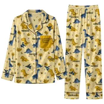 West Virginia Mountaineers Long Pajama Set Custom Character Scatter Best Selling