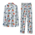 West Virginia Mountaineers Long Pajama Set Custom Ribbon Florals Blue Best Selling