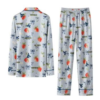 West Virginia Mountaineers Long Pajama Set Custom Ribbon Florals Blue Fashion Forward