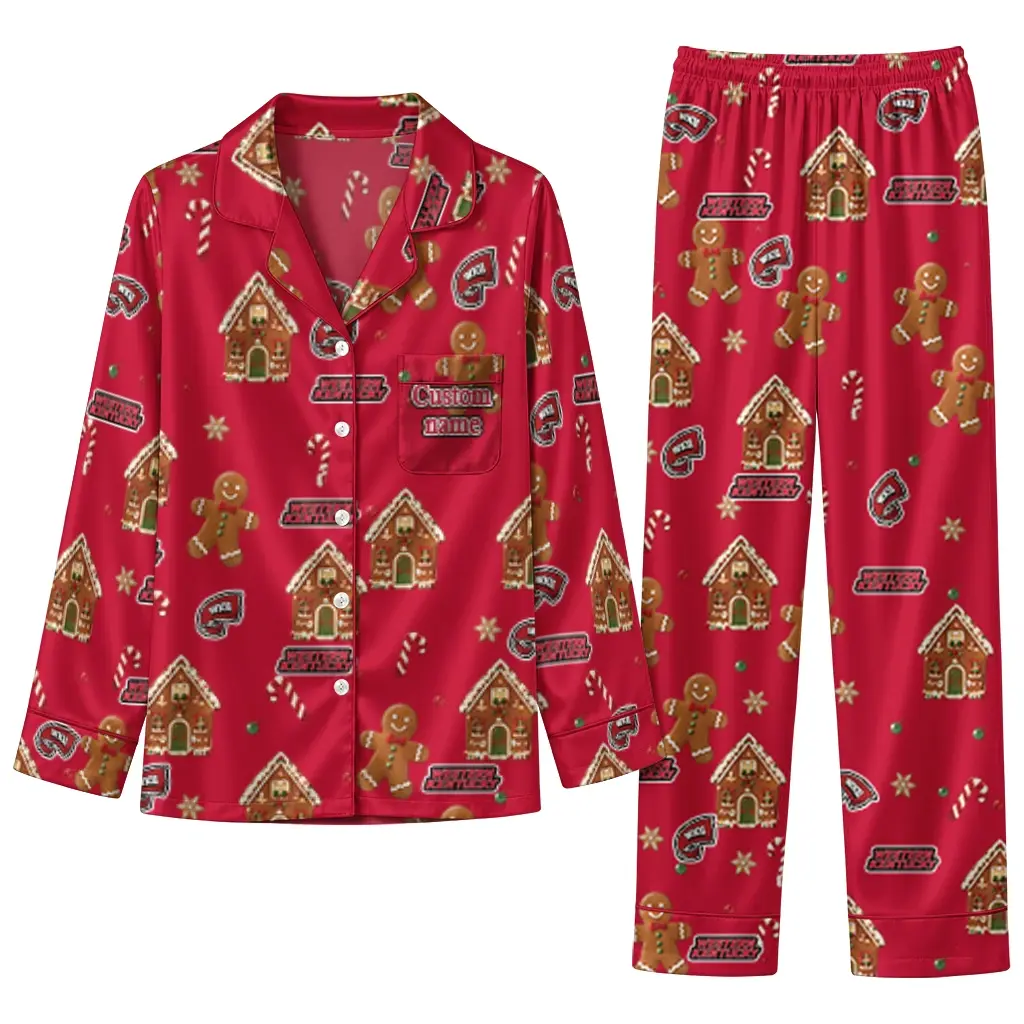 Western Kentucky Hilltoppers Long Pajama Set Personalized Candy Scatter Red Best Selling Western Kentucky Hilltoppers Long Pajama Set Personalized Candy Scatter Red Best Selling
