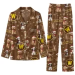 Western Michigan Broncos Long Pajama Set Custom Animal Scatter Brown Best Selling