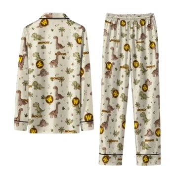 Western Michigan Broncos Long Pajama Set Custom Character Scatter Fashion Forward