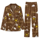Western Michigan Broncos Long Pajama Set Custom Cloud Stars Brown Best Selling