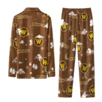 Western Michigan Broncos Long Pajama Set Custom Cloud Stars Brown Best Selling