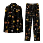 Western Michigan Broncos Long Pajama Set Custom Icon Confetti Black Best Selling