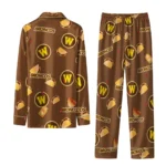 Western Michigan Broncos Long Pajama Set Custom Snack Scatter Brown Best Selling