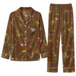 Western Michigan Broncos Long Pajama Set Custom Sprig Scatter Brown Best Selling