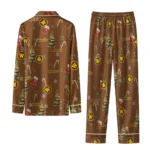 Western Michigan Broncos Long Pajama Set Custom Sprig Scatter Brown Best Selling