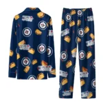 Winnipeg Jets Long Pajama Set Customized Snack Scatter Blue Best Selling