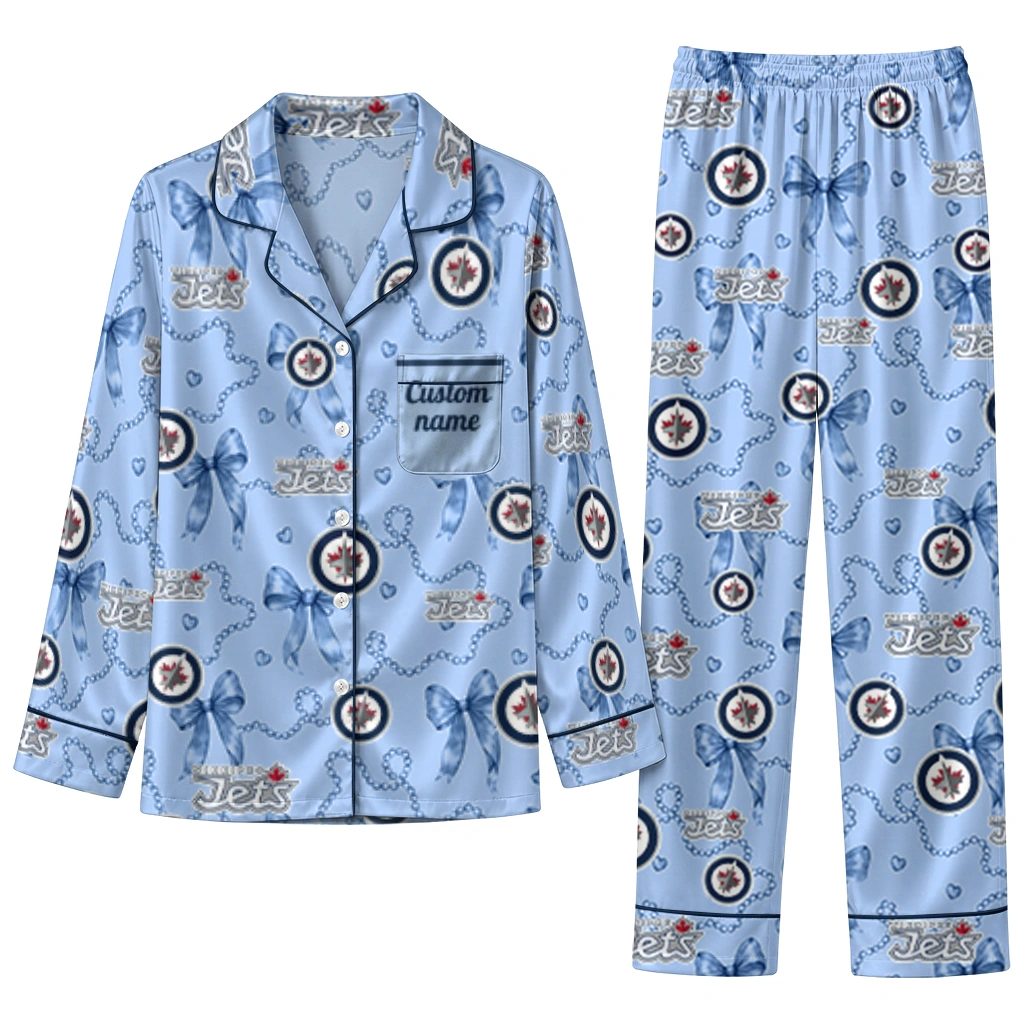 winnipeg jets long pajama set personalized ribbon chains blue best selling.webp winnipeg jets long pajama set personalized ribbon chains blue best selling.webp