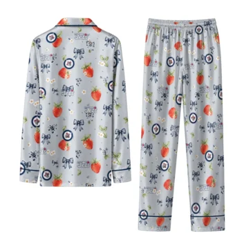 winnipeg jets long pajama set personalized ribbon florals blue fashion forward.webp
