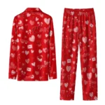 Wisconsin Badgers Long Pajama Set Customized Heart Charms Red Best Selling
