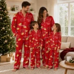 Wisconsin Badgers Long Pajama Set Customized Snack Scatter Red Best Selling