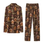 Wyoming Cowboys Long Pajama Set Customized Candy Scatter Brown Best Selling